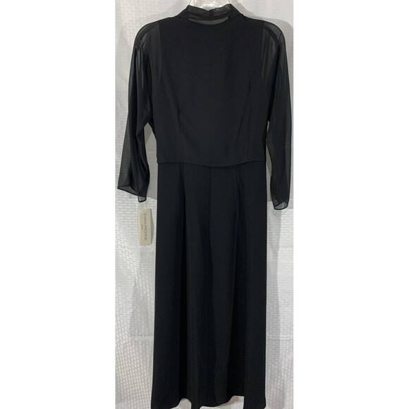 Evan-picone Black Formal Dress Maxi Womens 8 - 10 Mother Of The Bride Shawl - Picture 6 of 8